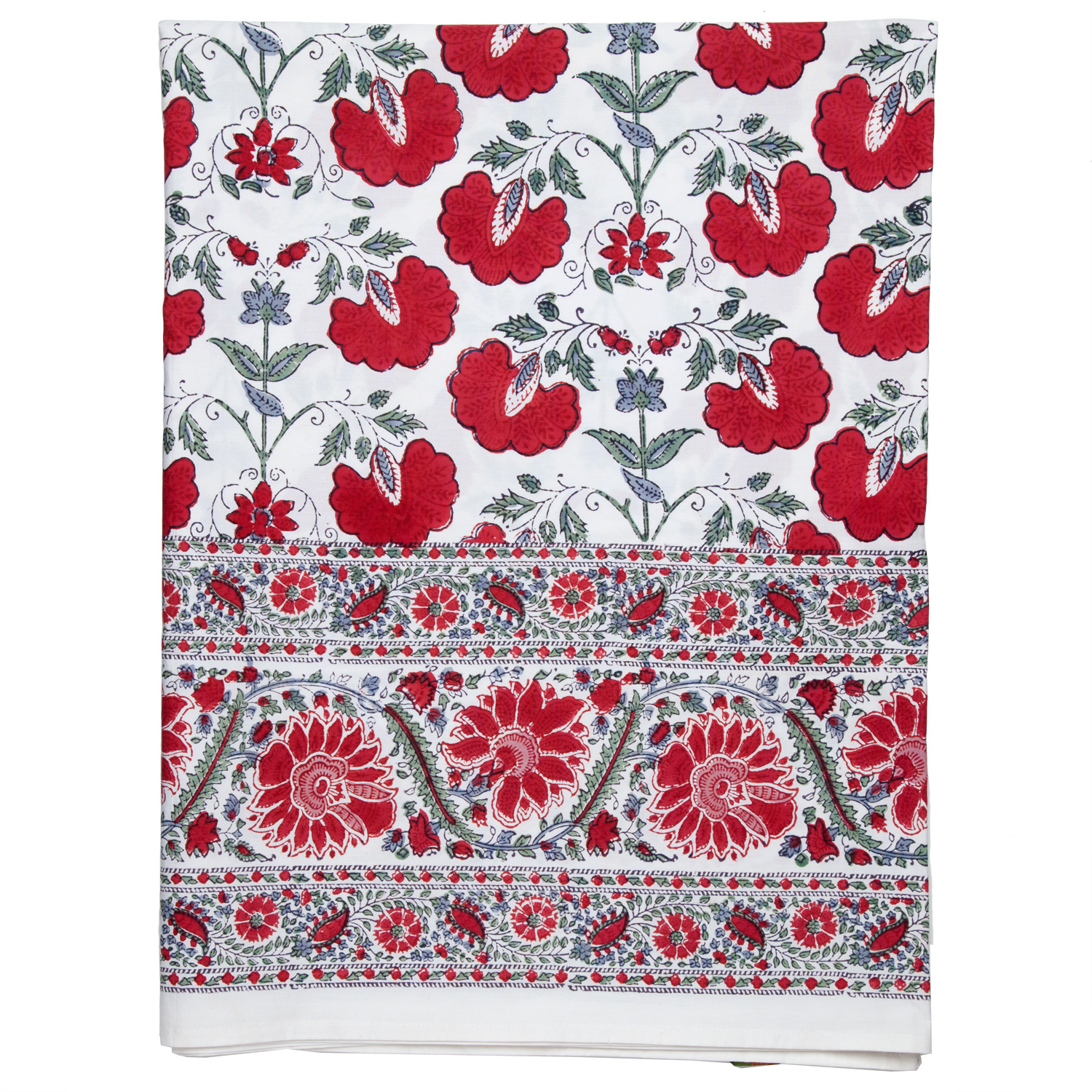 Janvi Flat and Fitted Sheets - Red
